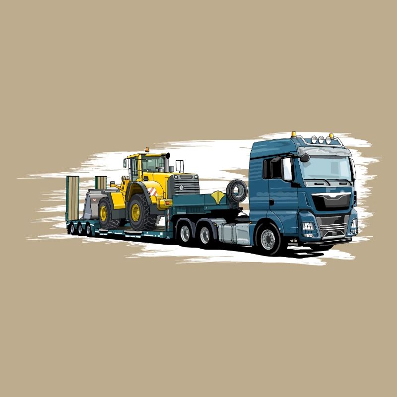 Low-loader with wheel loader