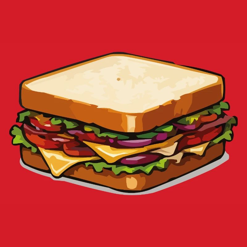 Käse-Sandwich Pop-Art