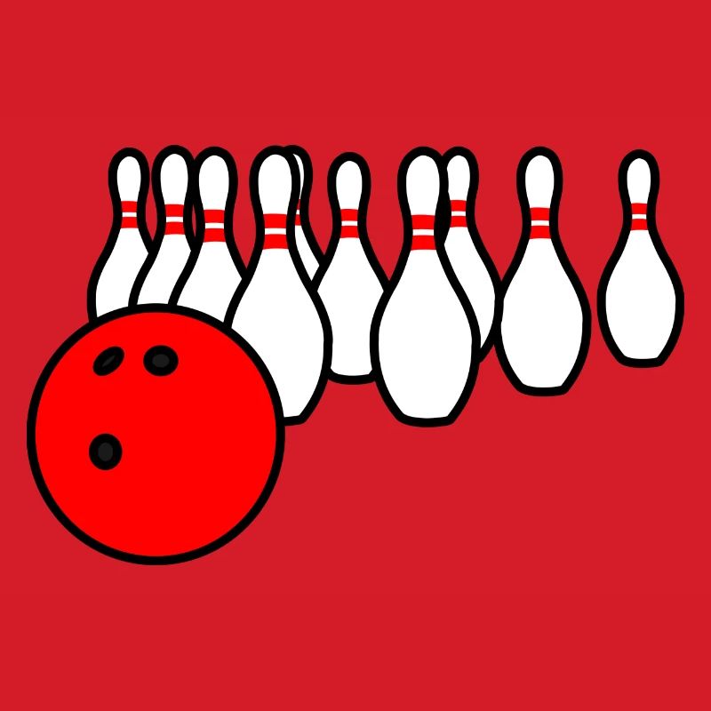 Bowling ball with pins