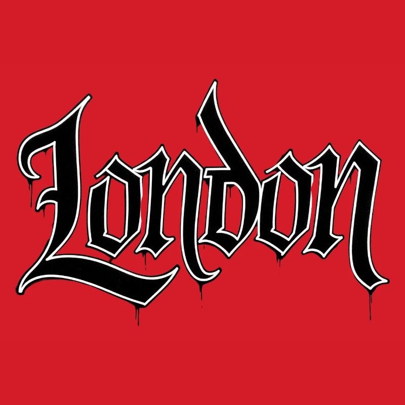 Conception typographique graphique de Londres