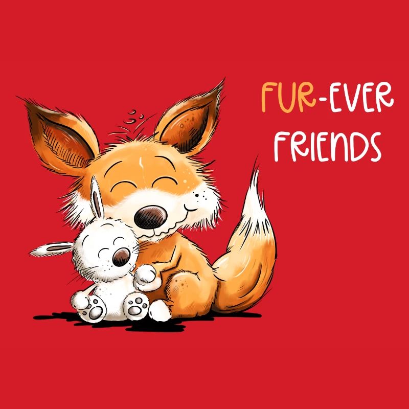 Fuchs Mit Hase Freundschaft Spruch