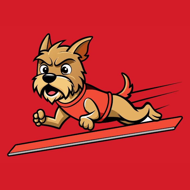 Border Terrier déterminé dans la course Terrier