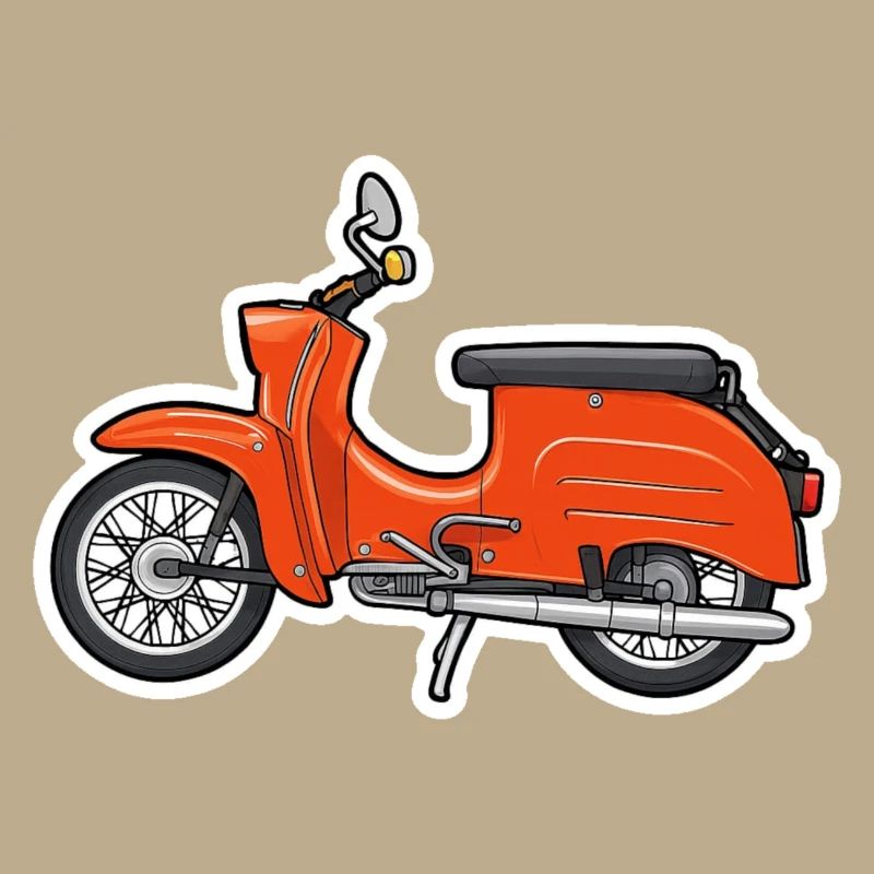 Retro Orange Simson Schwalbe Design