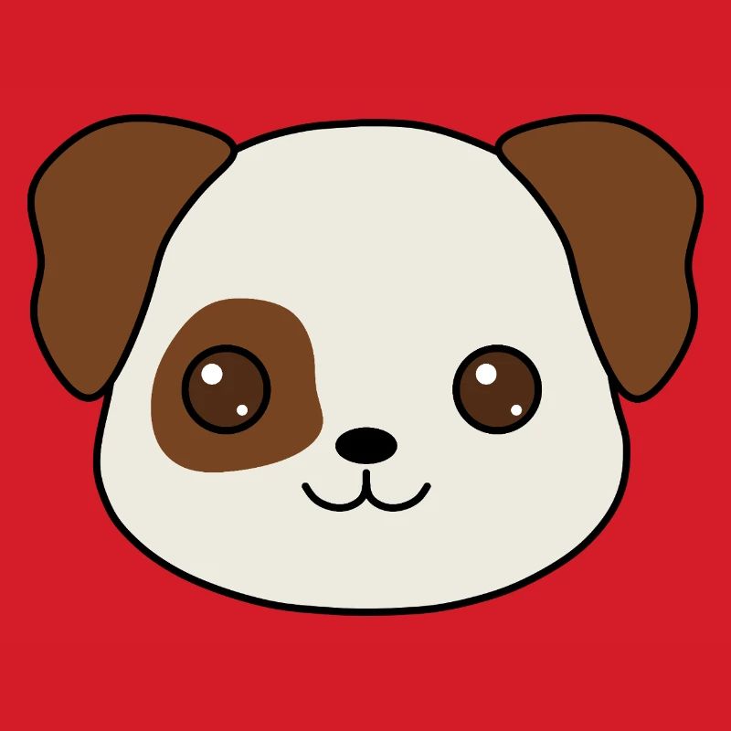 conception de dessin animé de chiot charmant