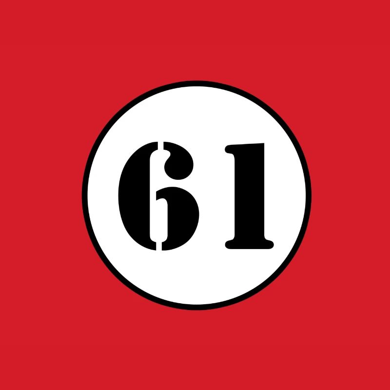 NUMMER 61 Einundsechzig Geburtstag Geschenk