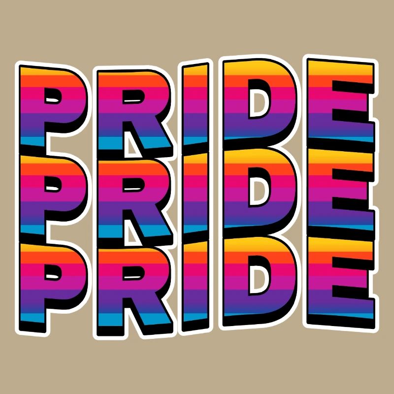 Pride Regenbogen Schriftzug