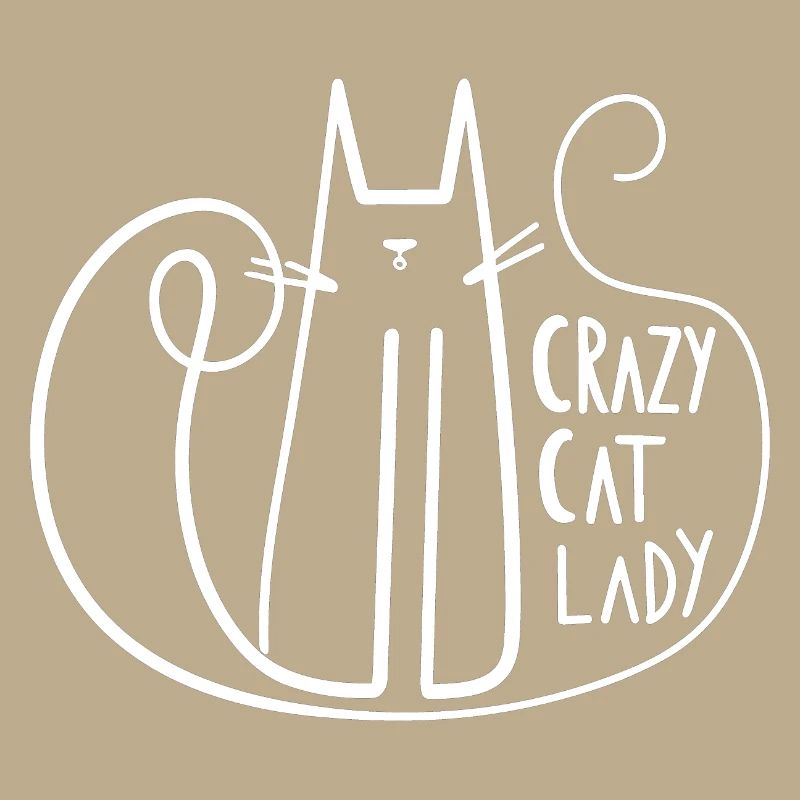 Silhouette de dame chat folle