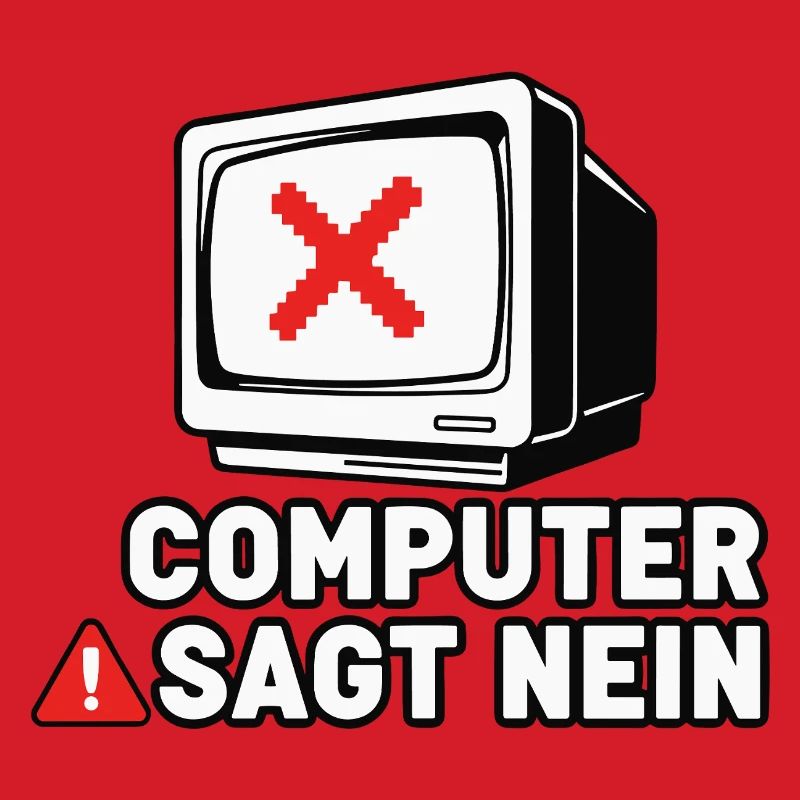 Computer Sagt Nein Retro Pixel