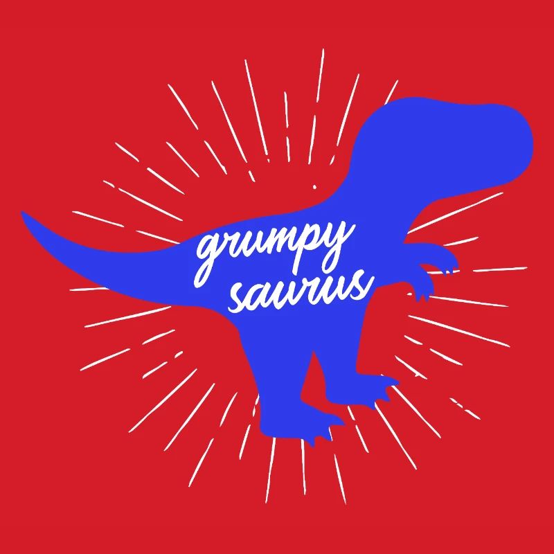 Grumpysaurus lustiger blauer T-Rex-Dinosaurier
