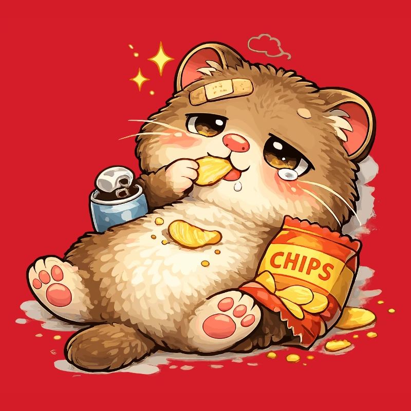 Chat amoureux des biscuits