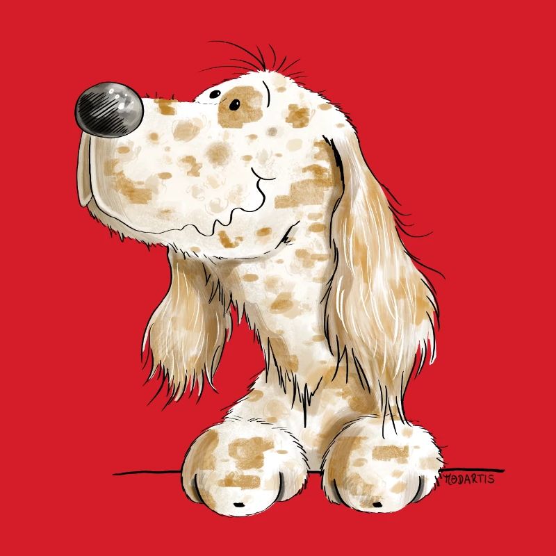 Englischer Setter Kopf I Hunde Comic Geschenk