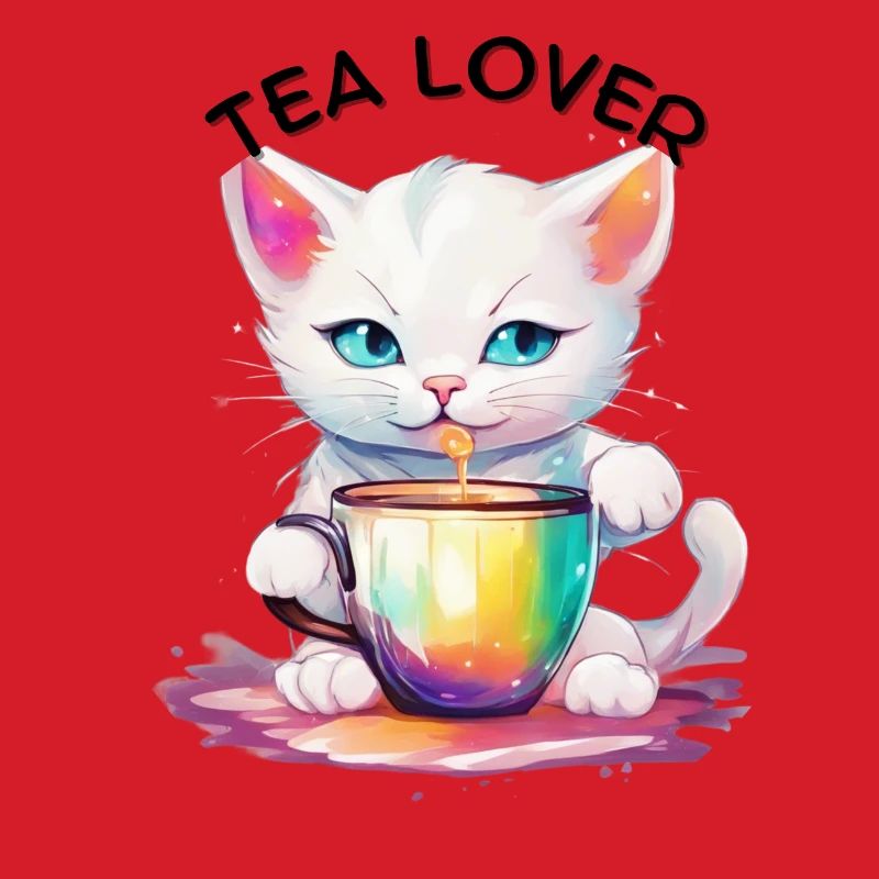 Cat with tea