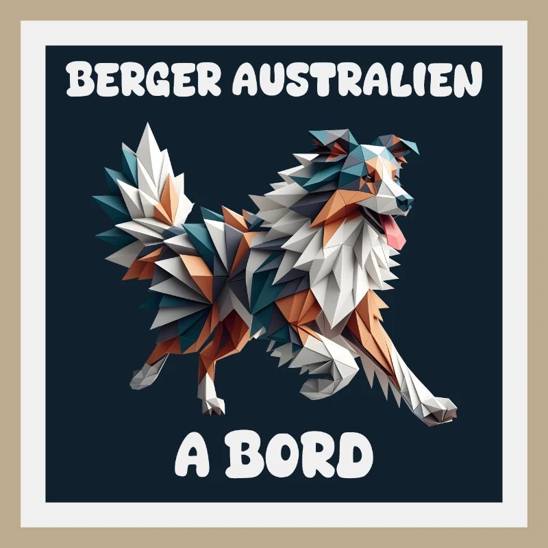 AUSTRALIAN SHEPHERD AUTOAUFKLEBER AN BORD
