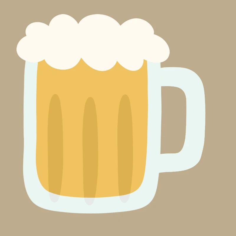 Illustration de chope de bière mousseuse