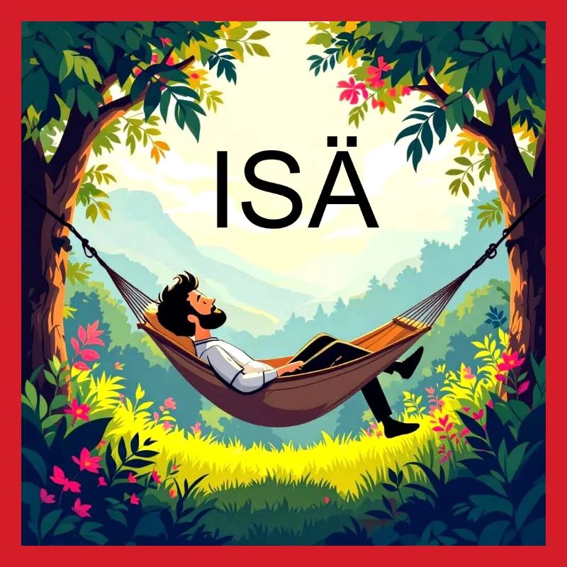 Dad in a hammock