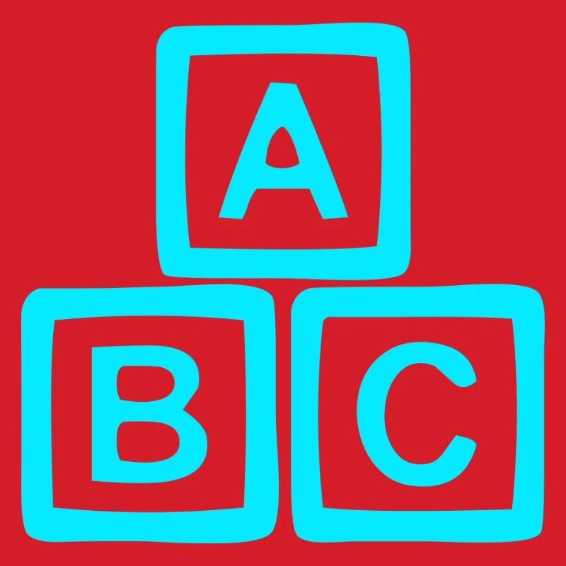 Neon ABC Block Pattern