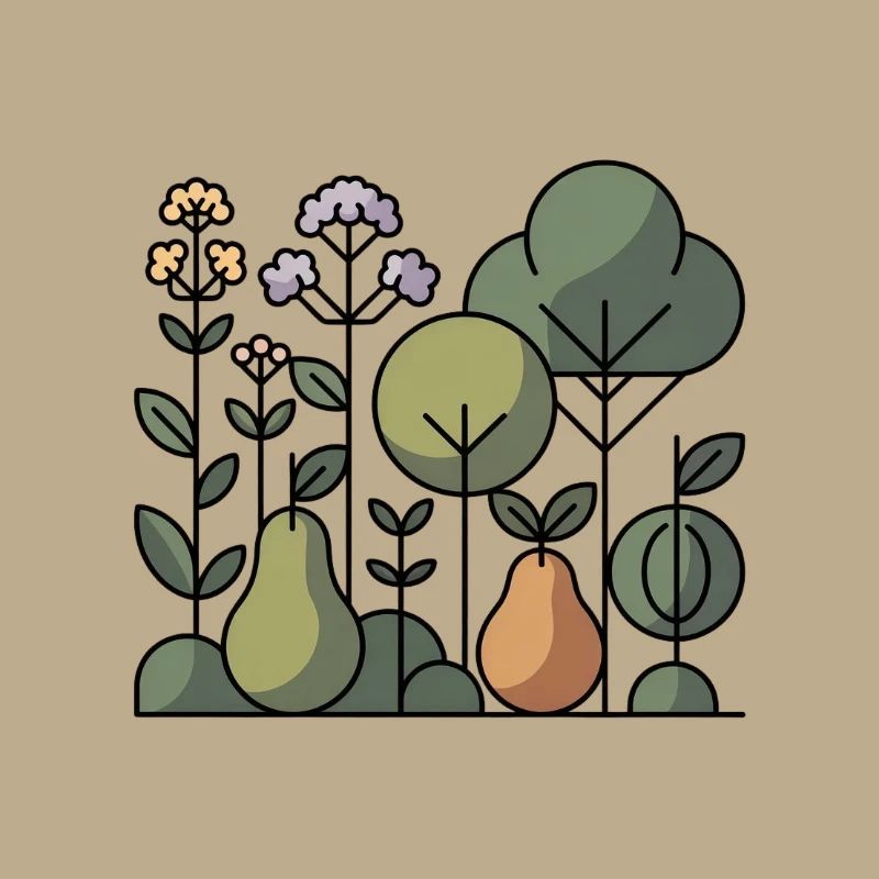 Abstrakter Obstgarten