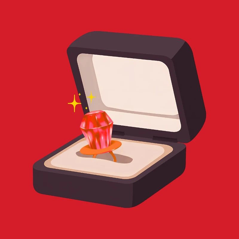 Candy Ring Proposal Engagement Marry Wedding