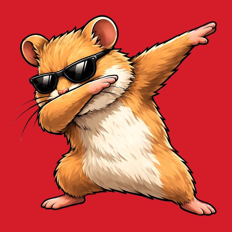 Dabbing Golden Hamster
