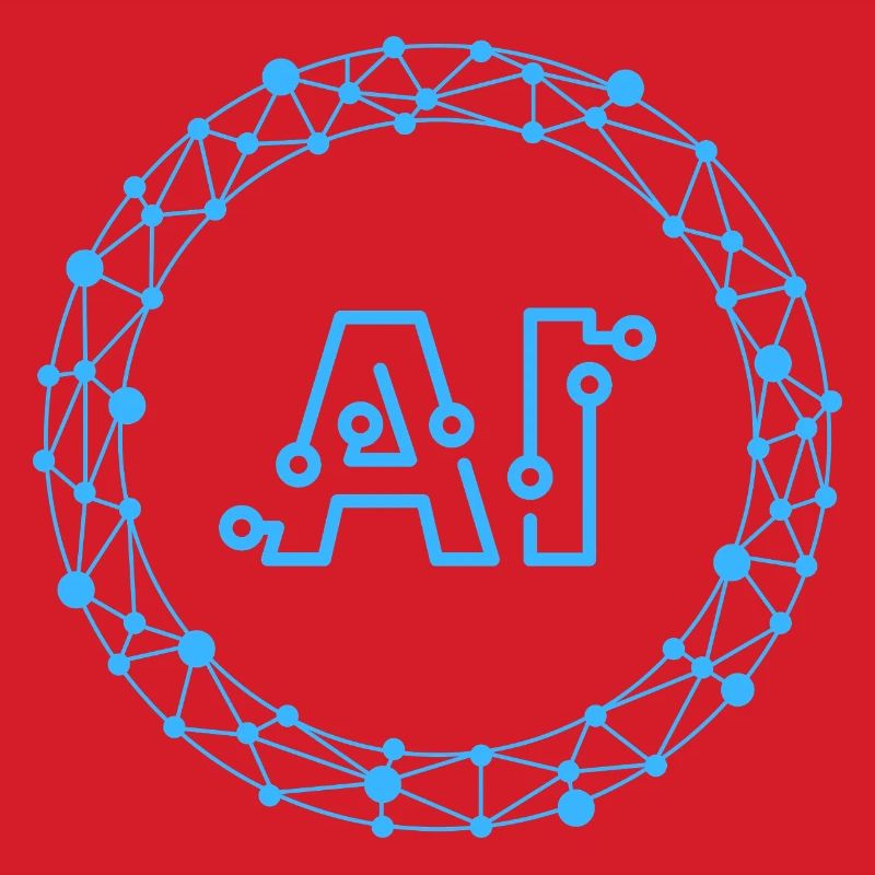 Futuristic AI Data Network Symbol
