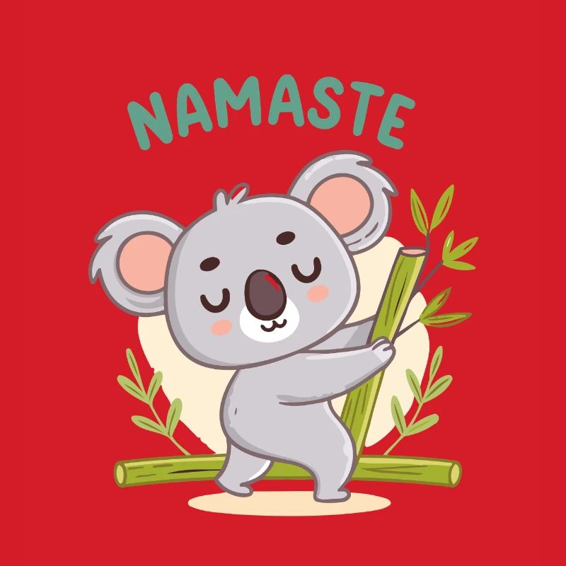 Koala Namaste Pastel Bamboo