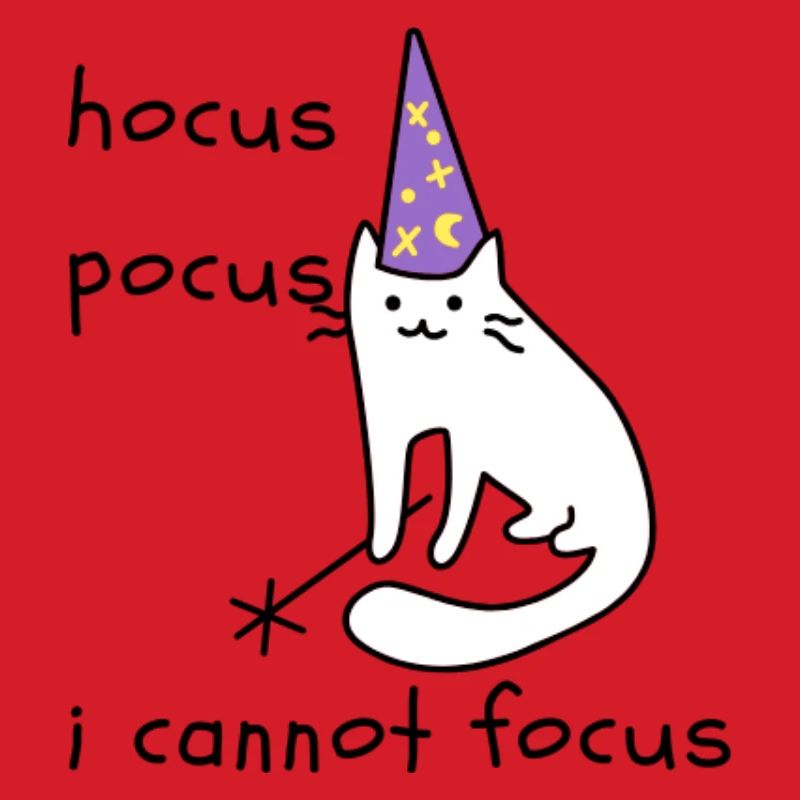 Cat with Purple Magic Hat