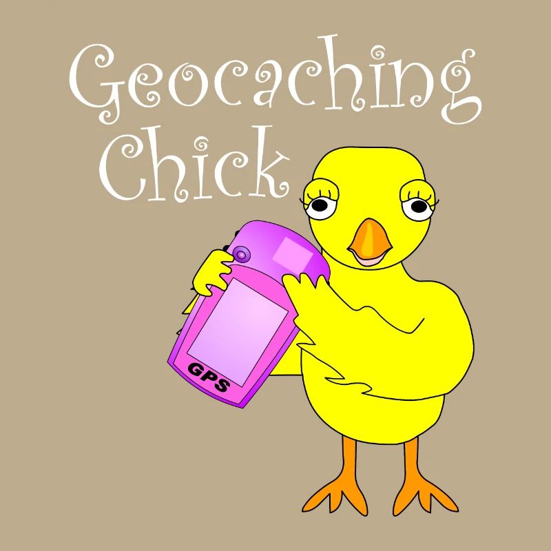 Geocaching Chick White Text
