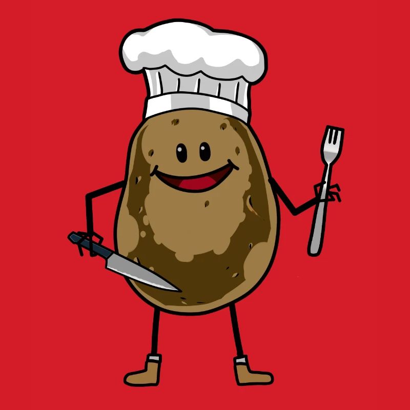 Potato Chef Chef's Hat Chef's Knife Kitchen