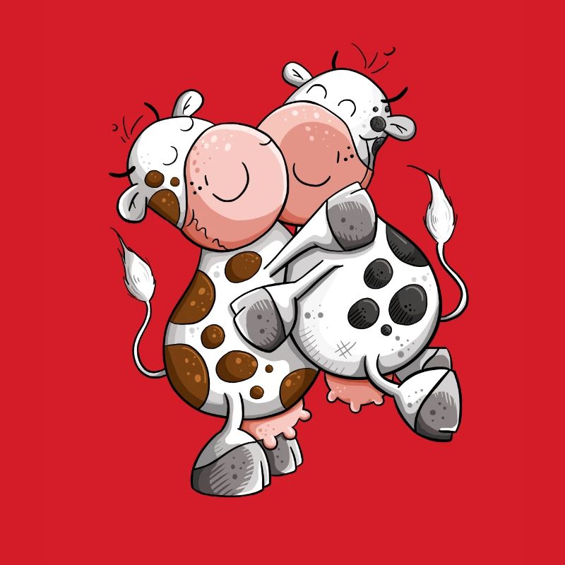 Cuddling Cows I Cow Cows