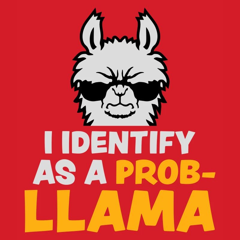 Je m’identifie comme un probllama Cool Lama Problem Spruch