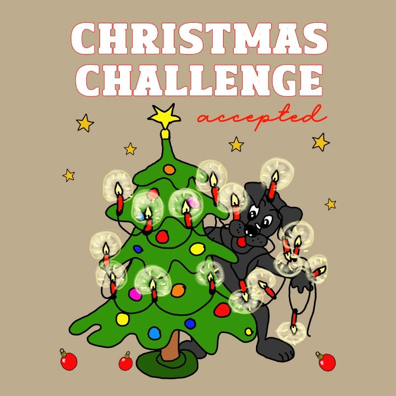 Christmas Challenge Accepts Dog