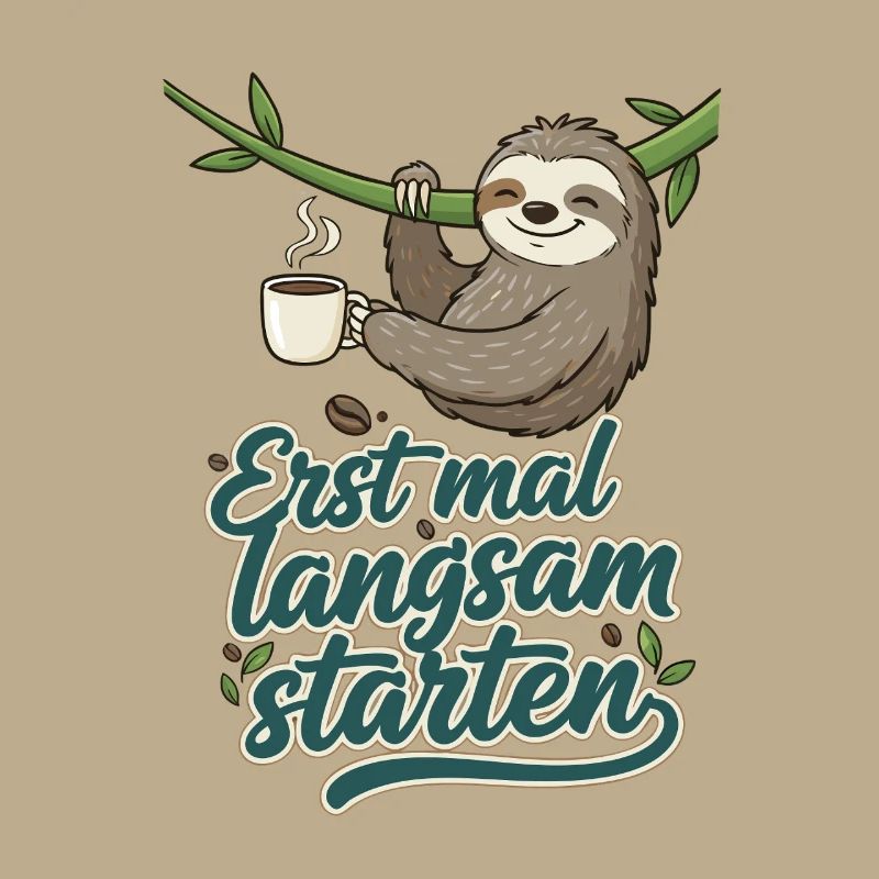 First start slowly sloth motif