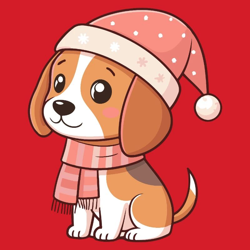 Weihnachts-Beagle-Hund