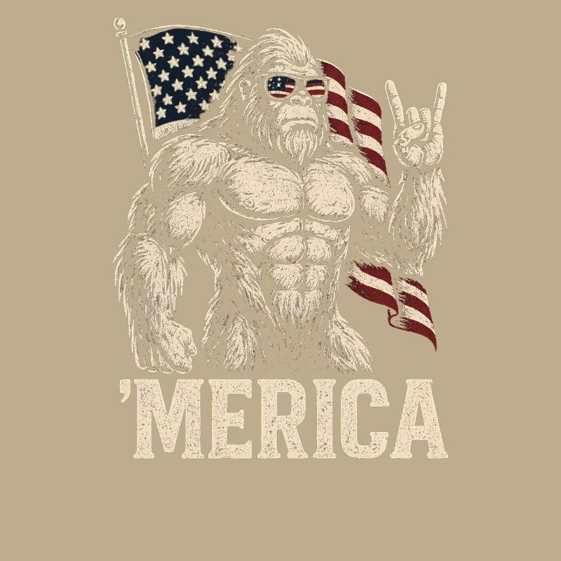 America Bigfoot Drôle 4 juillet Bigfoot Ameri