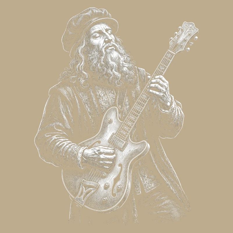 Leonardo Da Vinci plays guitar