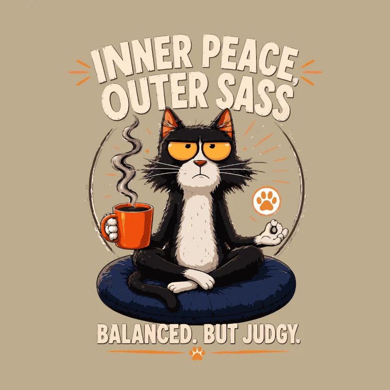 Inner Peace Outer Sass Cat