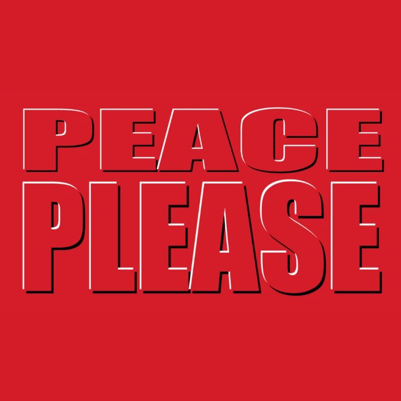 PEACE PLEASE transparente Schrift