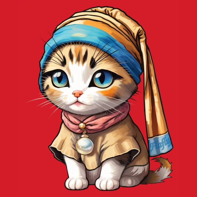 Chaton avec perle