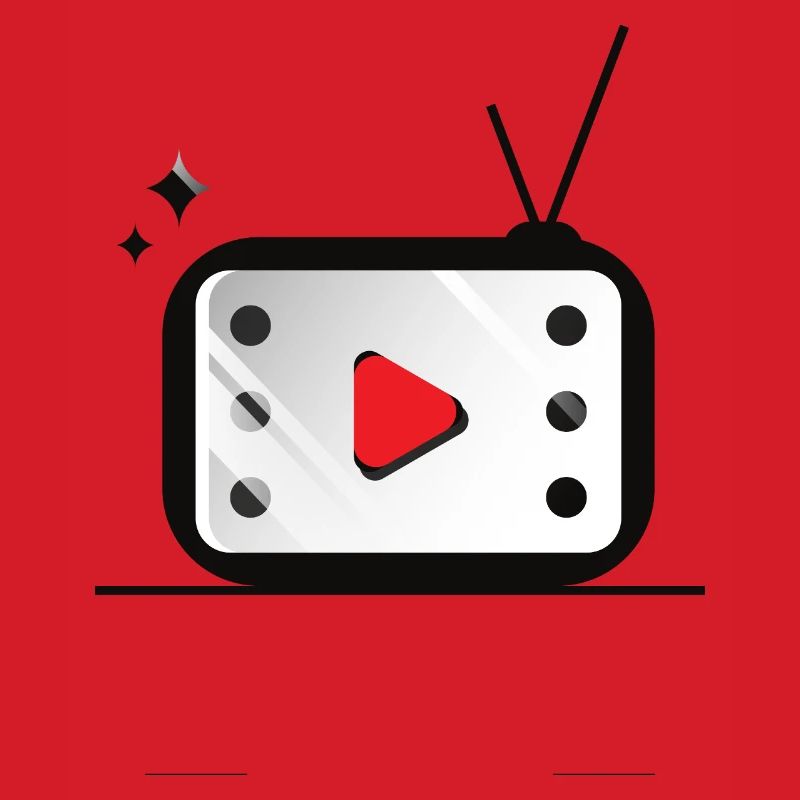 Retro TV Play Button Muster