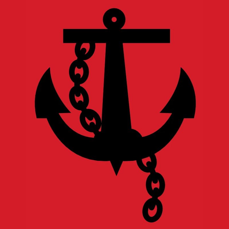 ancre de marine conception simple de rockabilly