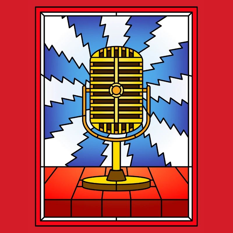 Conception rétro de vitrail micro