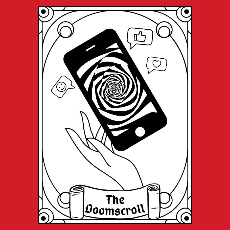 Doomscroll Brainrot Smartphone Tarot