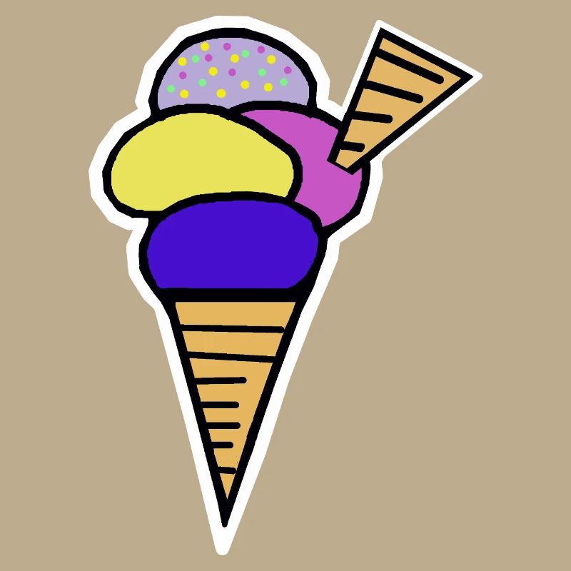 Eiswaffel Eiscreme Eis Kinder Retro