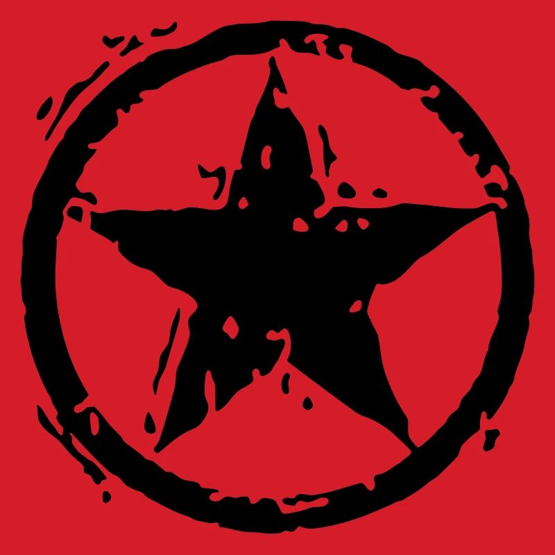 Star With Circle - Stencil