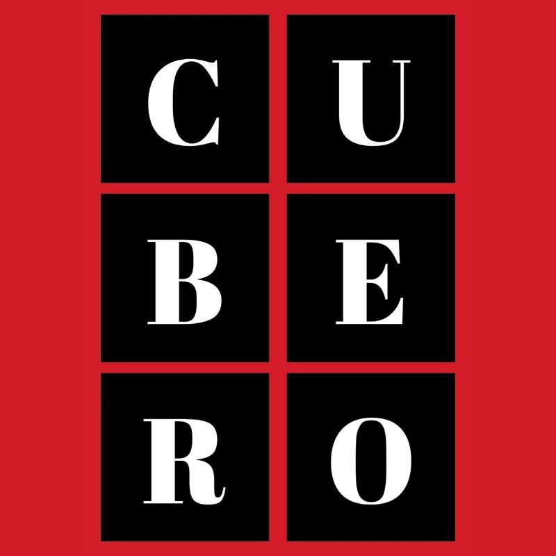 Cube carré noir et blanc