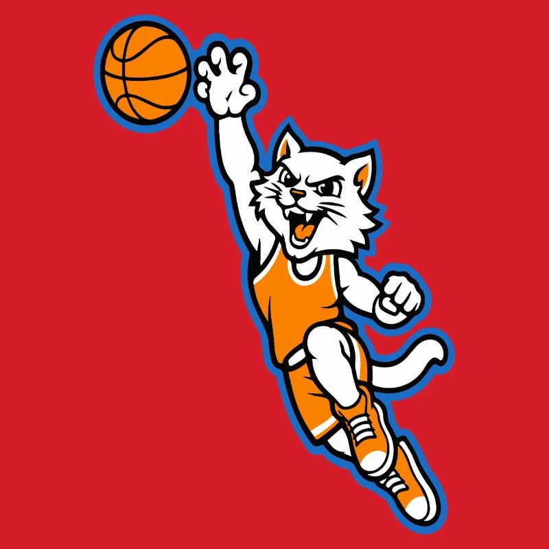 Wildcat Basketball Slam Dunk Maskottchen