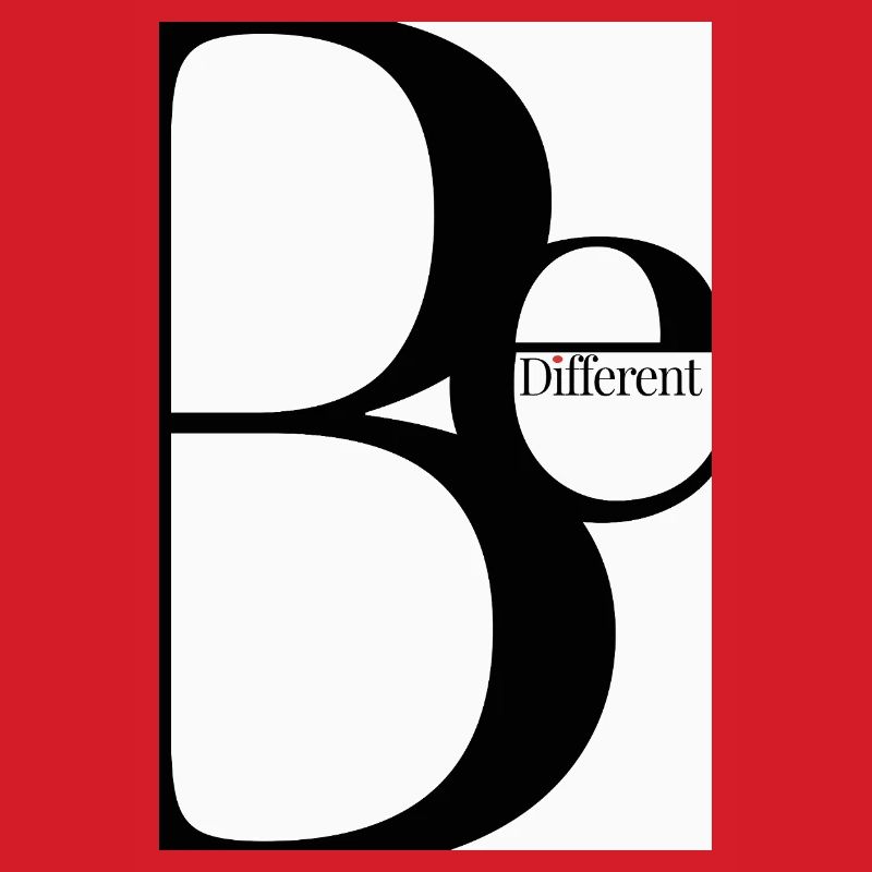 Soyez différent – Conception typographique minimaliste