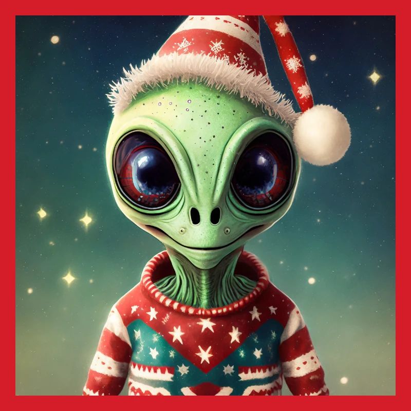 extraterrestre portant un pull de Noël moche