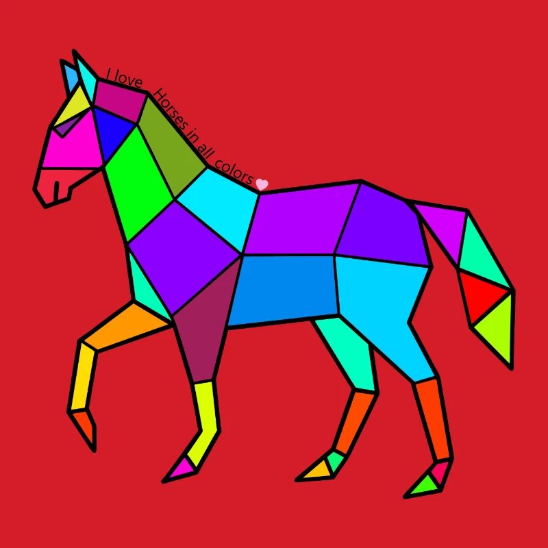 pferd polygon bunt