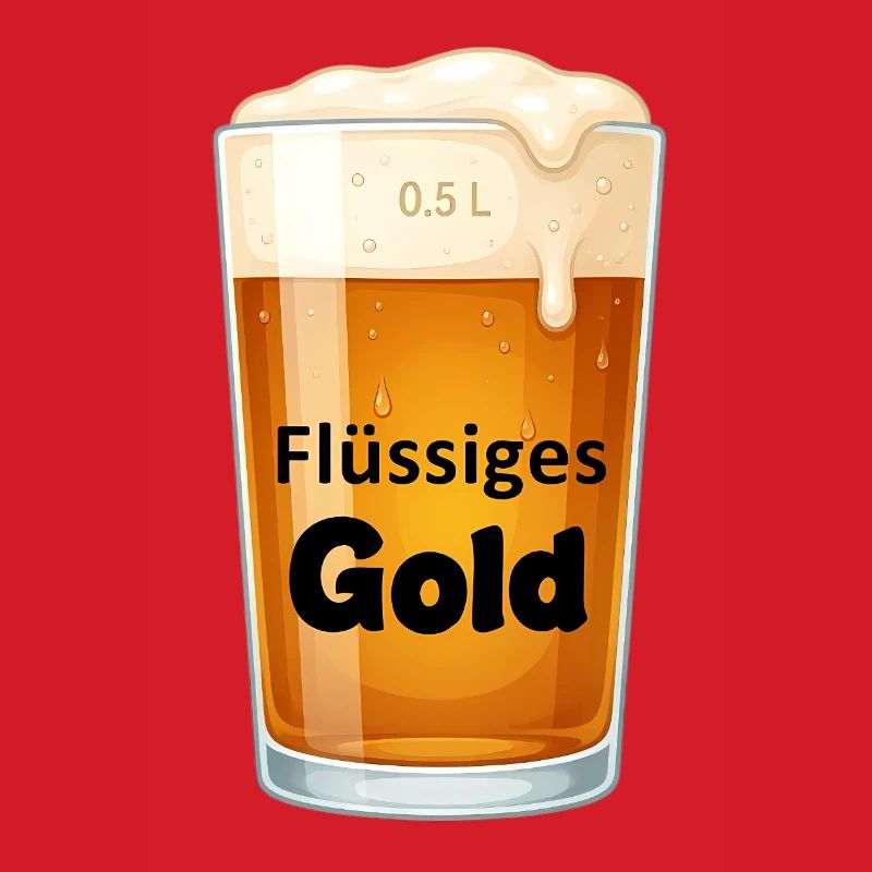 Flüssiges Gold Pint Design